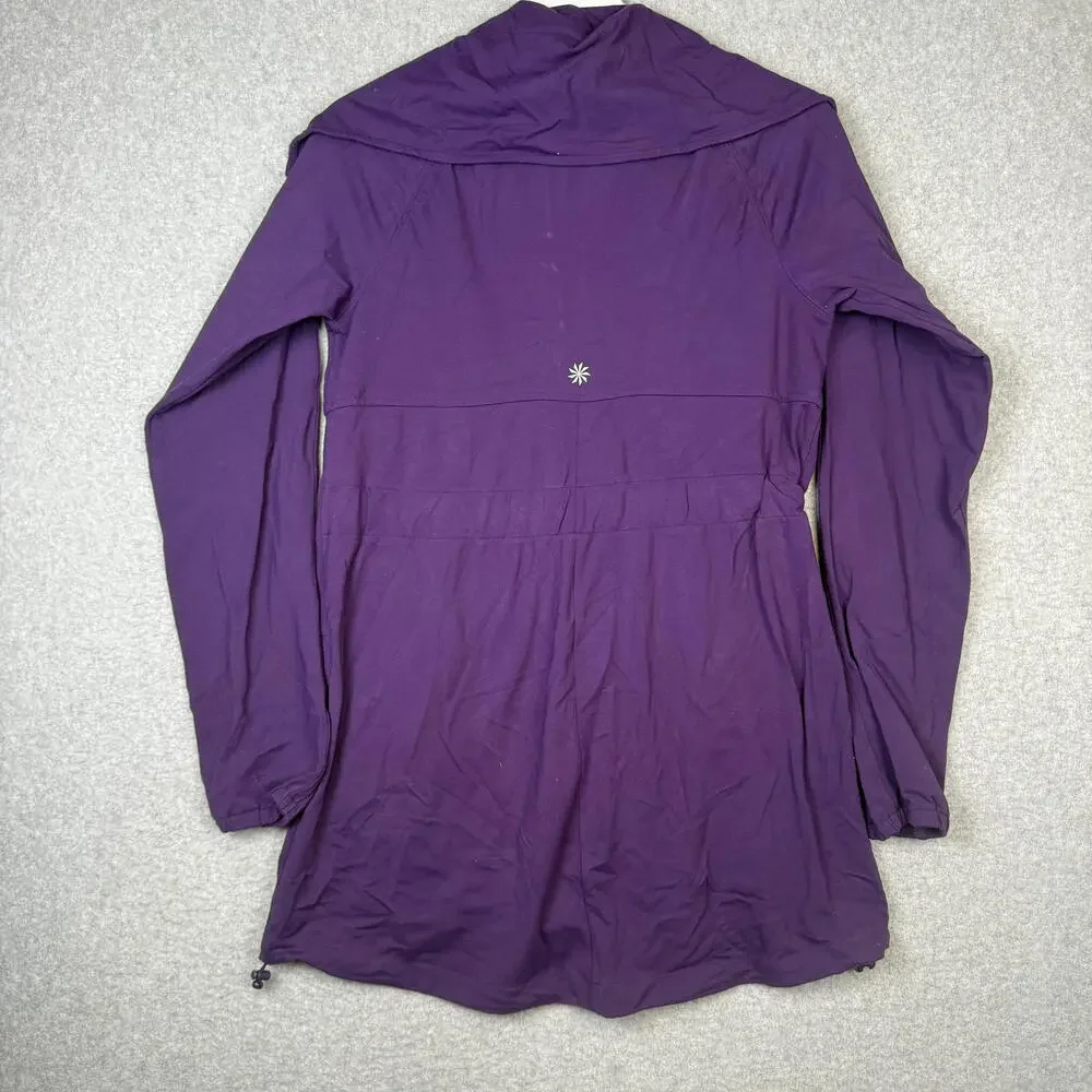 Athleta Women's Size XS Purple Packable Track Jacket Windbreaker Drawstring - Picture 6 of 6